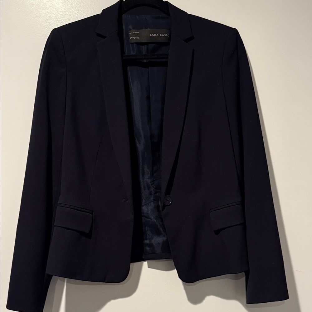 Zara Women's Elegant Navy Blazer